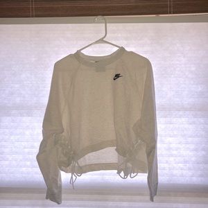 nike crop sweat shirt